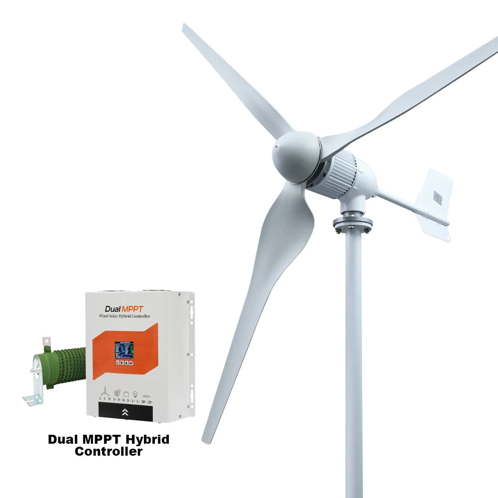 New Upgraded And More Powerful 6KW  Horizontal Wind Turbine Windmill Delivered From Polish Warehouse Low Speed Low Noise