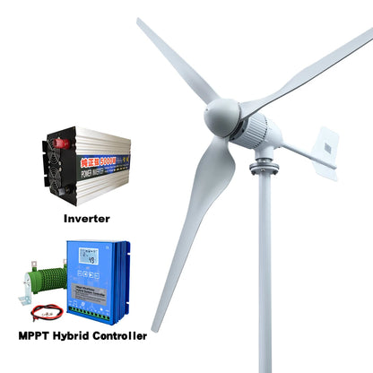 New Upgraded And More Powerful 6KW  Horizontal Wind Turbine Windmill Delivered From Polish Warehouse Low Speed Low Noise