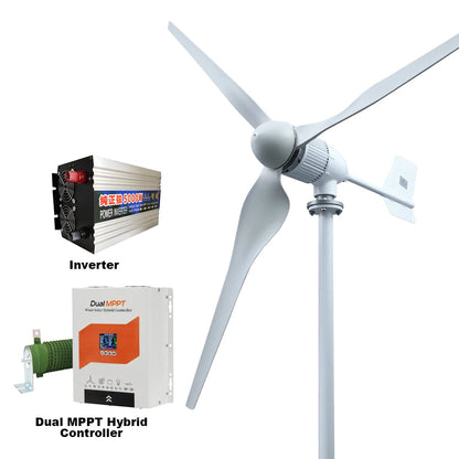 New Upgraded And More Powerful 6KW  Horizontal Wind Turbine Windmill Delivered From Polish Warehouse Low Speed Low Noise