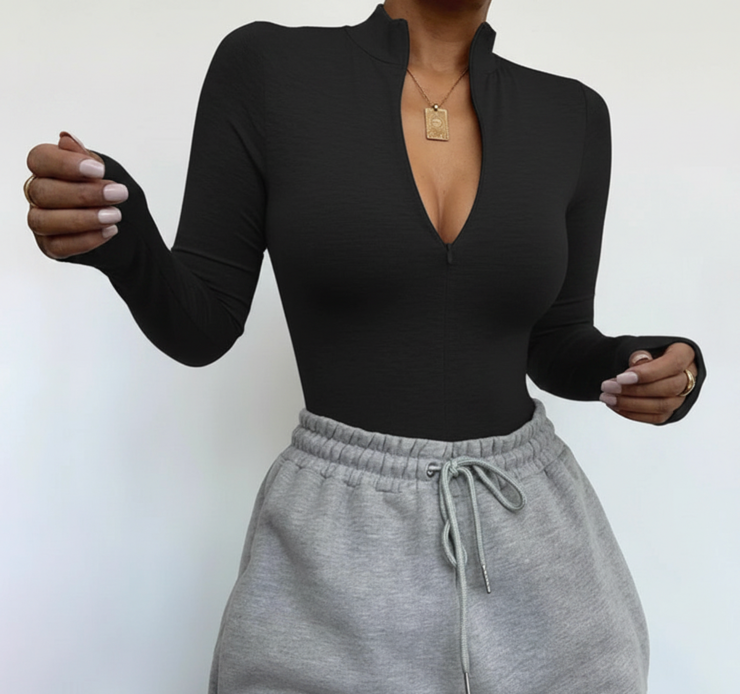 Women's Long Sleeve Bodycon Bodysuit